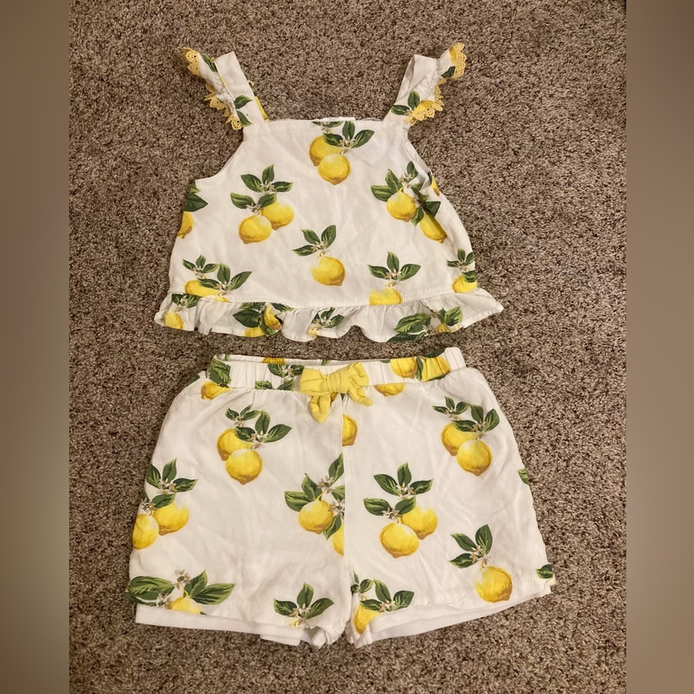 Rare Editions Lemon Patterned Toddler Set